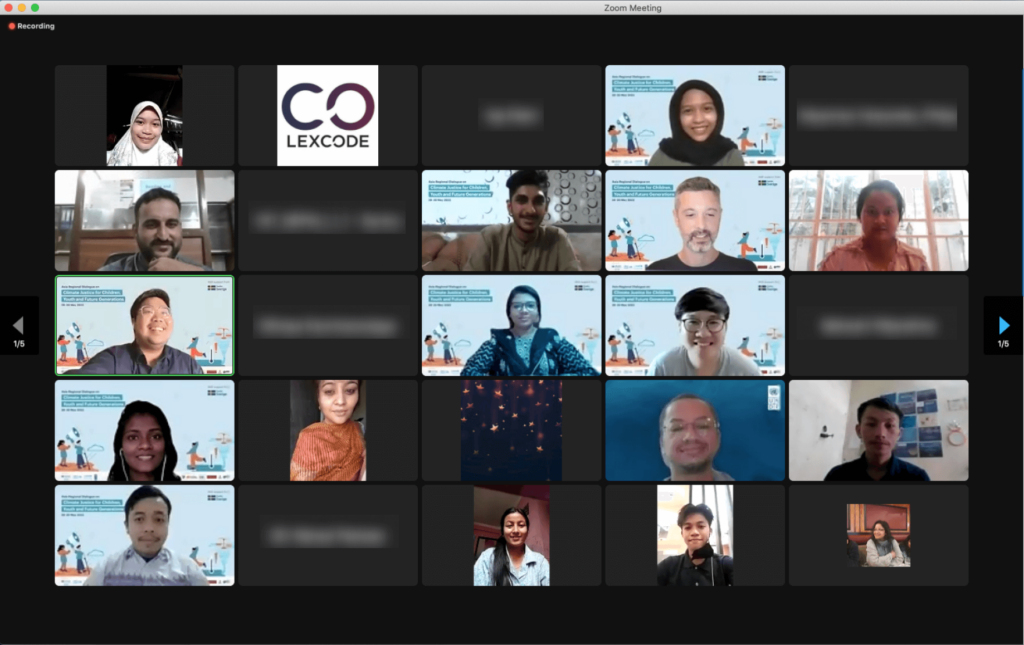 Virtual meeting hosted by Lexcode with global participants displayed on a Zoom screen.