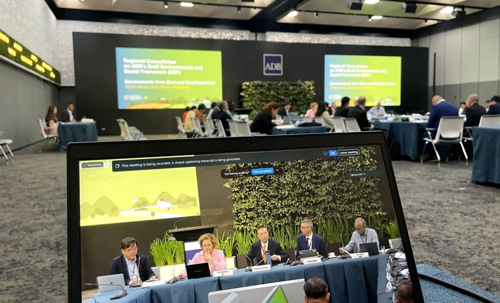 Regional Consultation event at ADB with live multilingual conference support.