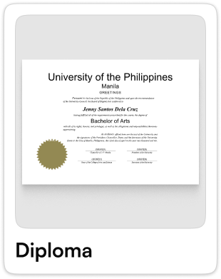 Diploma Card