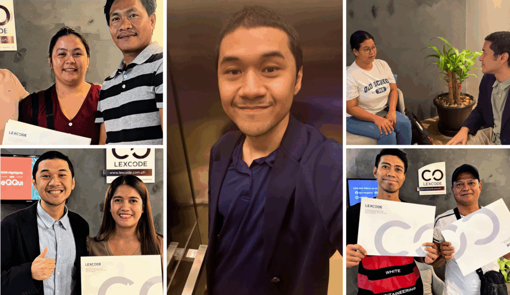 KabayanXpress clients: people smiling and holding a folder of documents